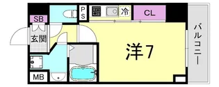 S-RESIDENCE難波Viale【12階】の間取り