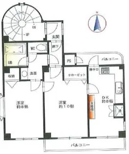 メゾン・ド・夙川【2階】の間取り