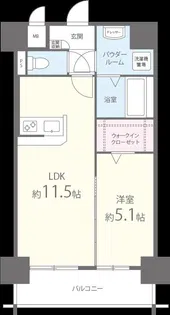 テイルガーデン博多【7階】の間取り