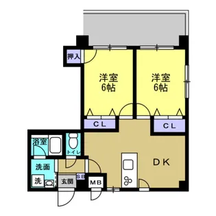 アビタシオン九条【7階】の間取り