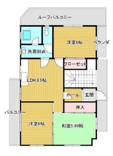 リトルシャトー【4階】の間取り