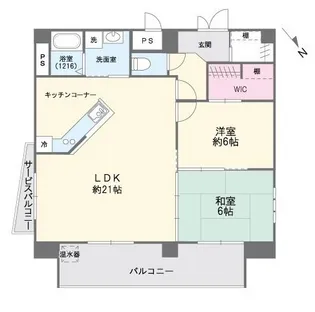 オーブ東須磨【2階】の間取り