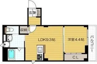Plaisirdeux京町堀【3階】の間取り