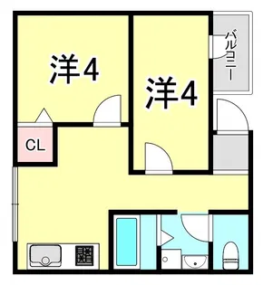コーポラス村瀬 B棟【1階】の間取り