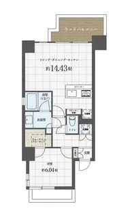 Ropponmatsu View Apartment【3階】の間取り