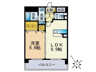 ドミール箱崎MⅢ【3階】の間取り