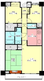 パーク・ノヴァ六甲道【10階】の間取り