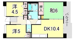 URパークタウン西武庫 4号棟【1階】の間取り
