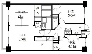 アミティエ博多駅南【11階】の間取り