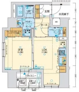 ファーストフィオーレ阿波座アクア【7階】の間取り