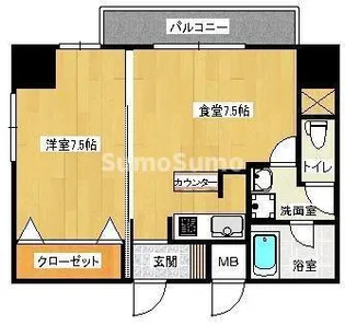 メルクリオけやき通り【6階】の間取り