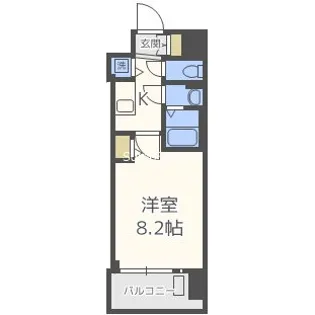 グランカリテ日本橋Ⅱ【7階】の間取り
