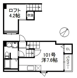 POLARIS Crane JIGYO【1階】の間取り