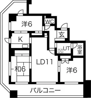 アメックス西新セレスト【12階】の間取り