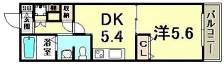 サムティ三宮レガニール【3階】の間取り