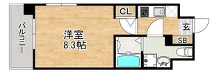 アクアシティ警固【3階】の間取り
