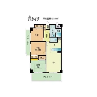 セザール姪浜【2階】の間取り