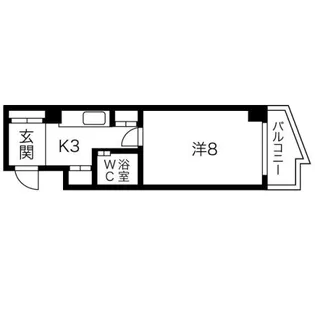 レジデンスナガサワ【8階】の間取り