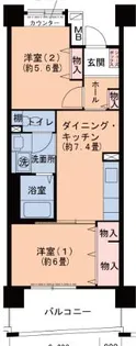 フレール六甲桜ヶ丘【4階】の間取り