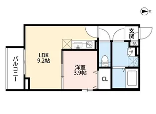NKクレール塚口【2階】の間取り