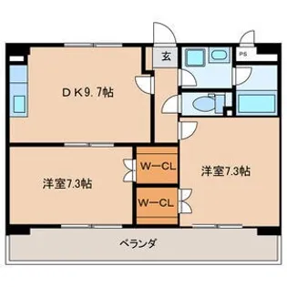 ラ・フォレ・ルアンテンヌ【9階】の間取り