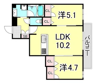 パークサイドフォルテ【3階】の間取り