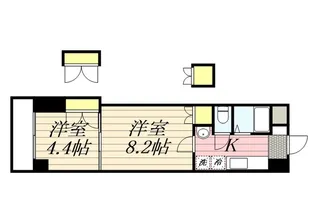 ロイヤル天神南【7階】の間取り