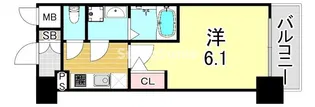 エスリード神戸兵庫駅マリーナスクエア【9階】の間取り