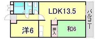 ハーモニーマンションD棟【3階】の間取り
