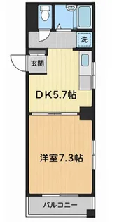 エスポワール東難波【3階】の間取り