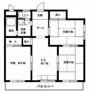 サニーライフ住吉【2階】の間取り