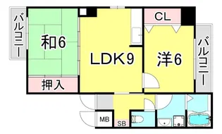 エクレール藤【2階】の間取り