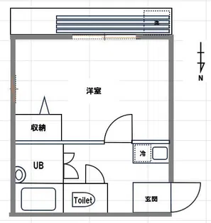 Kマンションムサシ【1階】の間取り