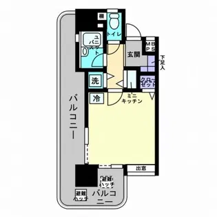 アルファコンフォート福岡西新【5階】の間取り