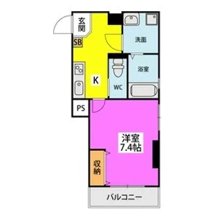 クロスステージ大濠公園【9階】の間取り