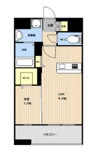 VALENTIA天神東【9階】の間取り