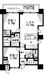 ザ・パークハビオ天満橋 【14階】の間取り