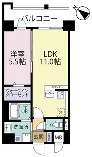 エルグランド吉塚【4階】の間取り