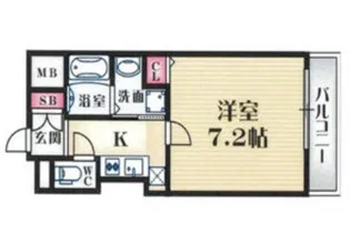 フラシア東難波【15階】の間取り
