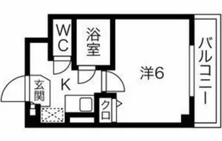 ヴィレッジリバー千日前【2階】の間取り