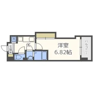 Luxe難波西Ⅱ【11階】の間取り