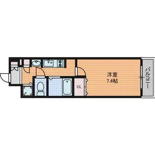 プレサンス神戸駅前グランツ【6階】の間取り