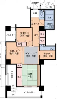 HAT神戸・脇の浜 18号棟【23階】の間取り