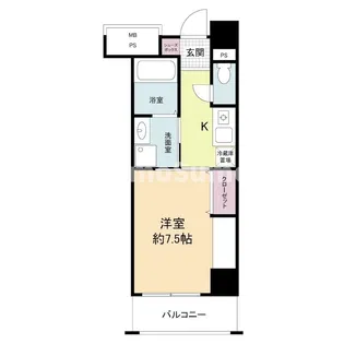 フォレステージュ天神【7階】の間取り