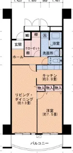 キャナルタウンウェスト2号棟【9階】の間取り