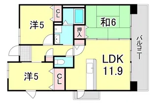 URグリーンヒルズ仁川 4号棟【2階】の間取り