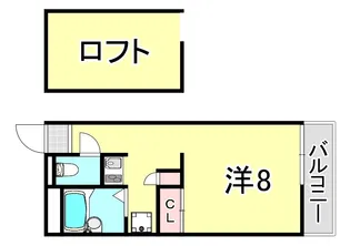 レオパレスエスパシオ21B【1階】の間取り