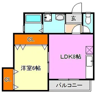 アンピエンス佐野【2階】の間取り