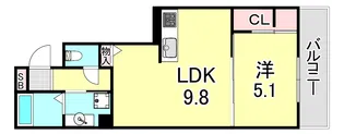 D-room WEST PARK西宮北口【2階】の間取り