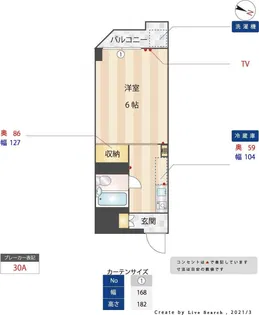 ホワイトマンション西新【2階】の間取り